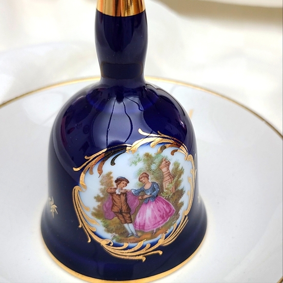 Limoges Blue and Gold Decorative Bell - Picture 2 of 4